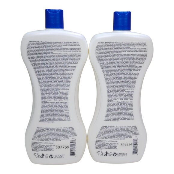 BioSilk 2 pk Hydrating Therapy Shampoo Duo Jumbo 34oz Sulfate Free Made In USA - Picture 2 of 7